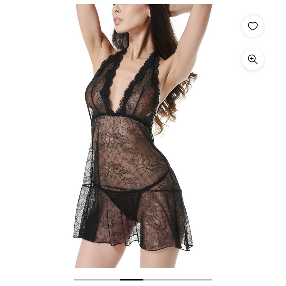 COPY - Lyps Luxury Lace Babydoll Sexy Lingerie Nightgown Halter